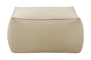 Pouf Riviera - Beige - En tissu lisse déperlant