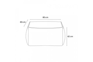 Pouf Riviera - Vert - En tissu lisse déperlant