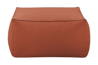 Pouf Riviera - Rouille - En tissu lisse