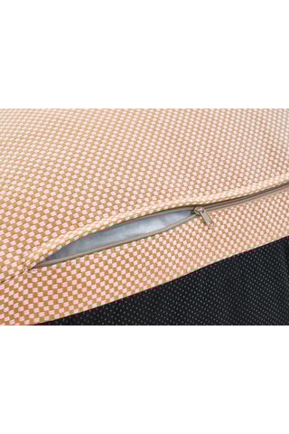 Pouf Riviera - Orange - En tissu chiné