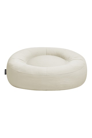 Pouf extérieur Eloane - Beige - Tissu imperméable