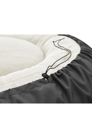 Pouf extérieur Eloane - Beige - Tissu imperméable