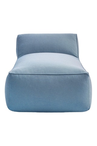 Méridienne Riviera - Bleu - En tissu chiné déperlant