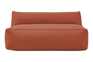 Chauffeuse Riviera - Rouille - 2 places - En tissu lisse déperlant