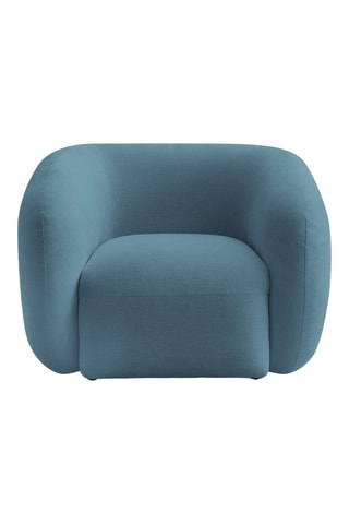 Fauteuil Céline - Bleu - En tissu lisse