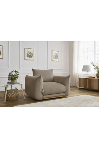 Fauteuil Ernest - Taupe - En tissu lisse doux