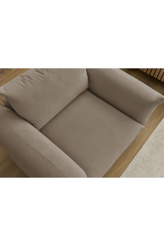 Fauteuil Ernest - Taupe - En tissu lisse doux