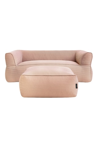 Canapé de jardin Nour - 3 places  - Orange - Tissu chiné 