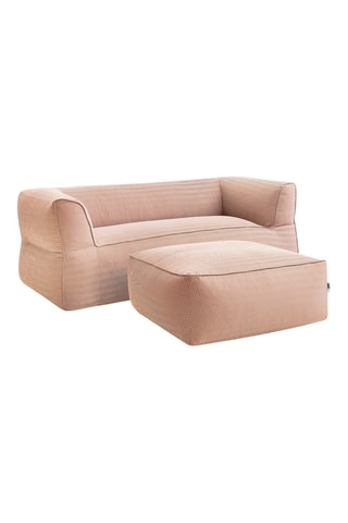 Canapé de jardin Nour - 3 places  - Orange - Tissu chiné 