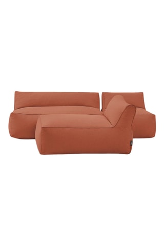 Canapé Riviera - Rouille - 4 places - En tissu lisse déperlant