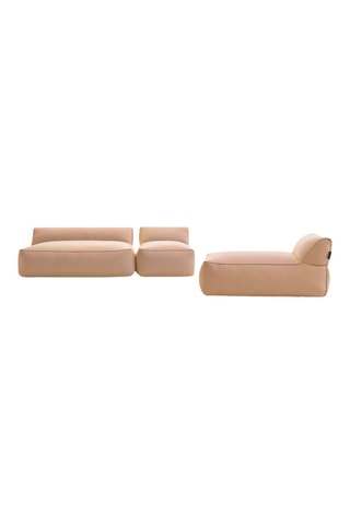 Chauffeuse Riviera - Beige - 4 places - En tissu doux