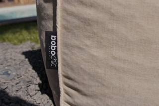 Chauffeuse, méridienne et pouf Riviera - 5 places - Beige - En tissu lisse déperlant