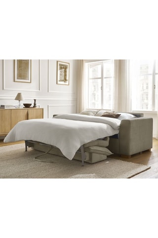 Canapé convertible Augustin - Taupe - 3 places - En tissu texturé