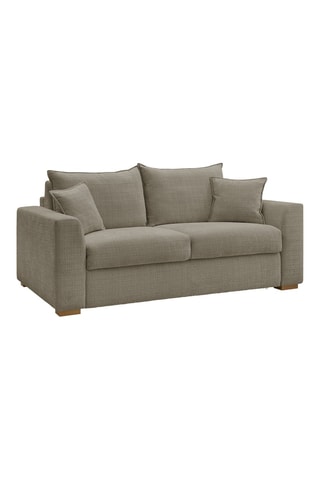 Canapé convertible Augustin - Taupe - 3 places - En tissu texturé