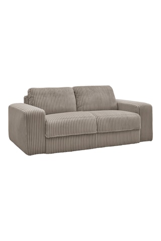 Canapé convertible Biza Ibiza - Taupe - 3 places - En tissu velours côtelé