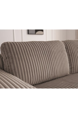 Canapé convertible Biza Ibiza - Taupe - 3 places - En tissu velours côtelé