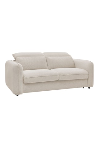 Canapé convertible Achille - Beige - 3 places - En tissu chiné doux