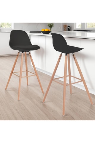 2 tabourets de bar Oslo - 38 x 74 x 97 cm