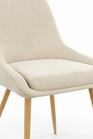 Chaises Olivia velours pieds bois – lot de 6