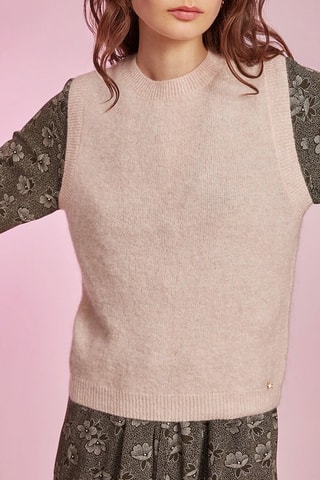 Pull en laine et mohair sans manches Comice - Rose