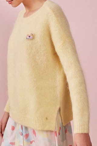 Pull en mohair et laine Citronnade - Jaune