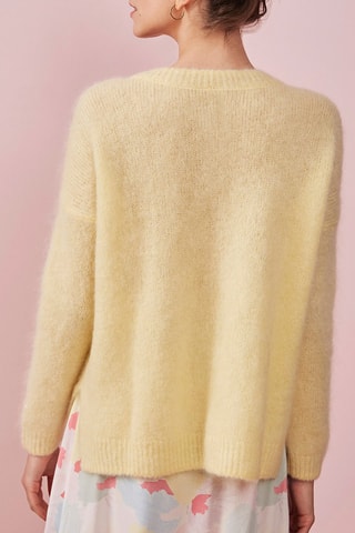 Pull en mohair et laine Citronnade - Jaune