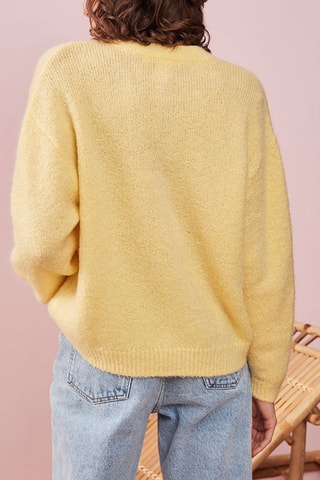 Gilet en mohair et mérinos Banana - Jaune