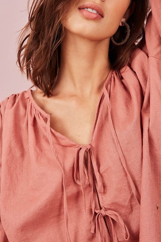 Blouse en lin - Vieux rose