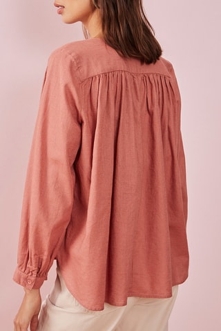Blouse en lin - Vieux rose