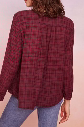 Blouse oversize en laine Trinette - Bordeaux
