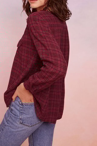 Blouse oversize en laine Trinette - Bordeaux