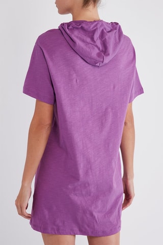 Robe sweat à capuche - Violet