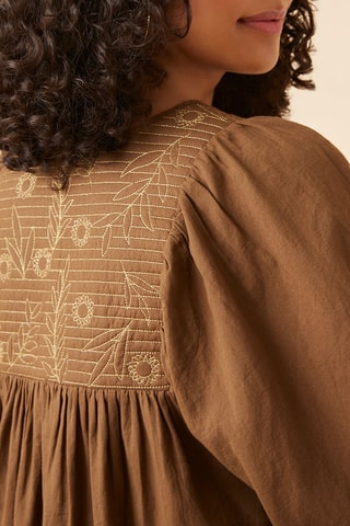 Robe courte - Marron