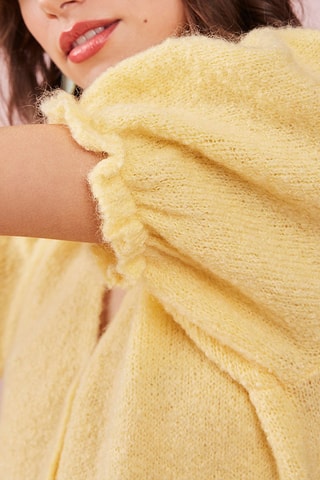 Gilet en mohair et mérinos Banana - Jaune