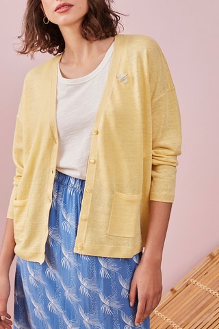Gilet en lin Banana - Jaune
