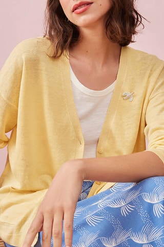 Gilet en lin Banana - Jaune