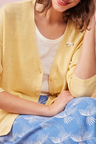 Gilet en lin Banana - Jaune