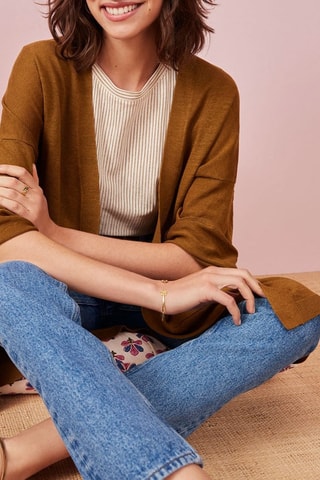 Gilet long en lin Banette - Vert