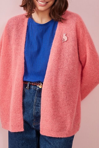 Gilet en mohair et alpaga Litchi - Rose