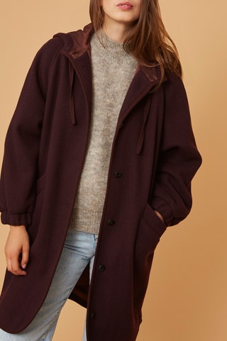 Manteau en laine - Bordeaux