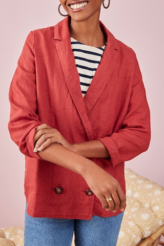 Veste en lin Oud - Rouge brique