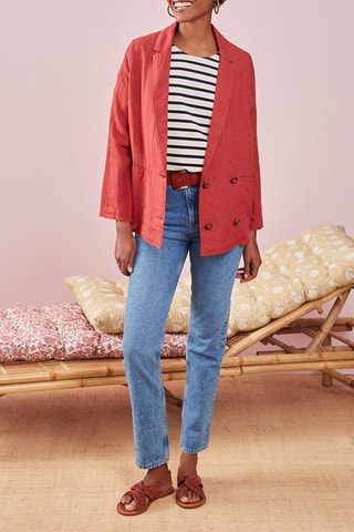 Veste en lin Oud - Rouge brique