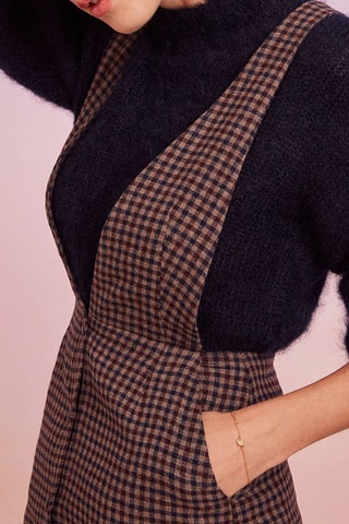 Robe salopette en laine Seriline - Marron