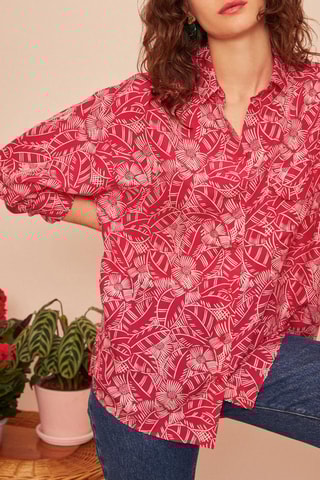 Chemisier en soie Silly - Rouge