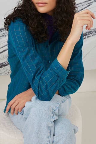 Chemise oversize - Bleu