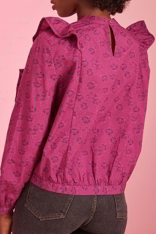 Blouse volantée Voliane - Cassis