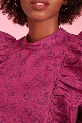 Blouse volantée Voliane - Cassis