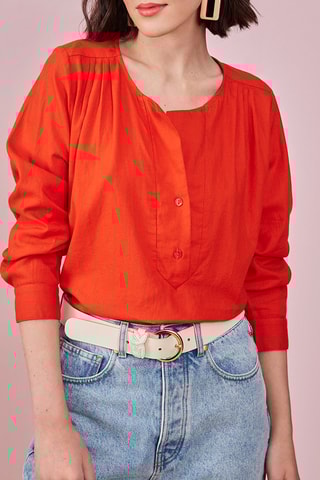 Blouse Hibiscus - Orange