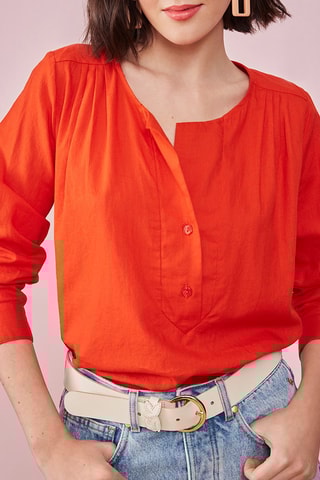 Blouse Hibiscus - Orange