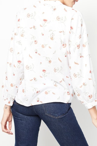Blouse Abbie - Blanc et vieux rose